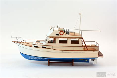 Grand Banks 32 Rc Handmade Wooden Boat Model Savyboat