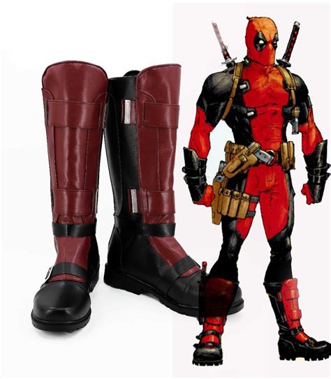 Comics Version X Men Deadpool Battleframe Cosplay Boots Shoes Custom