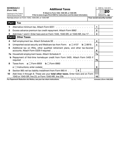 Irs Form Schedule Download Fillable Pdf Or Fill Online
