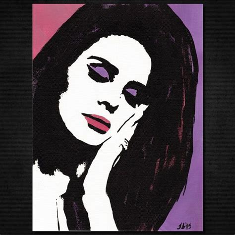 Original Lana Del Rey Pop Art Painting New 6 X By Americandreamy Lana Del Rey Art Girly Art