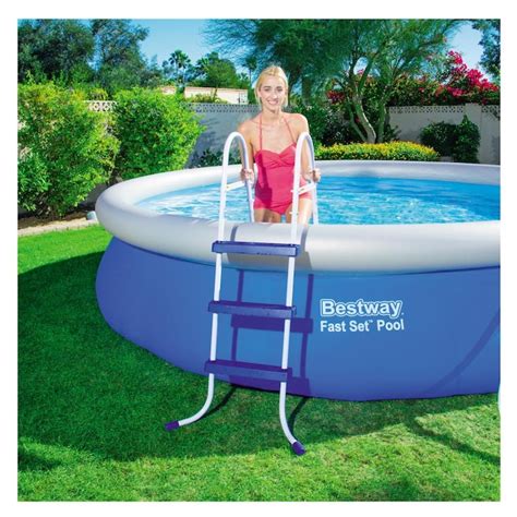 Bestway 42 In Steel A Frame Pool Ladder With Hand Rail In The Above