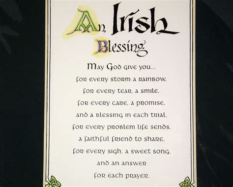 Irish Blessing Handcolored Matted Print Made In Ireland Letter And Word Art