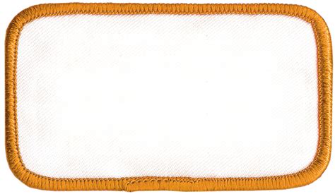 35inch Rectangle Yellow Border Blank Uniform Embroidered Patch Sew On