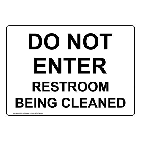 Restroom Closed Female Cleaning Sign Nhe 37048blk