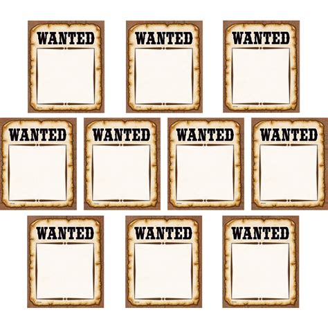 Western Wanted Posters Accents Tcr5138 Teacher Created Resources