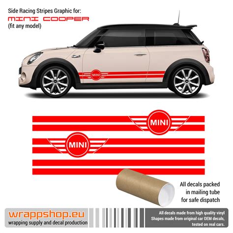 Mini Cooper Racing Side Stripes Decals Ebay