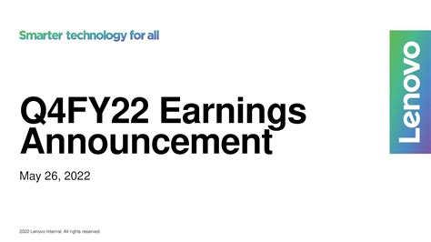 Lenovo Group Limited 2022 Q4 Results Earnings Call Presentation