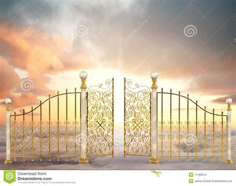 Photo About Pearly Gates Of Heaven Opening To A High Altitude Sunrise