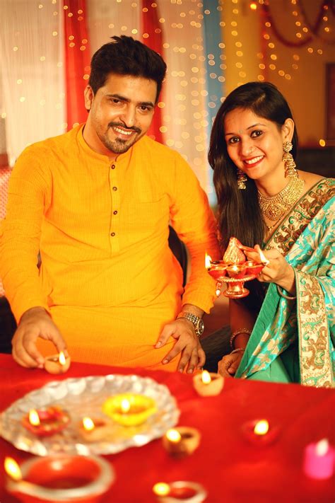 Indian Couple Diwali Celebration Free Photo On Pixabay Pixabay