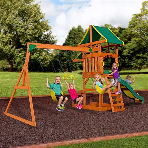 The backyard discovery skyfort ii wooden swing set mixes quality construction with an engaging backyard discovery skyfort ii wooden swing set review. Backyard Discovery Tucson Cedar Wooden Swing Set @ Walmart ...