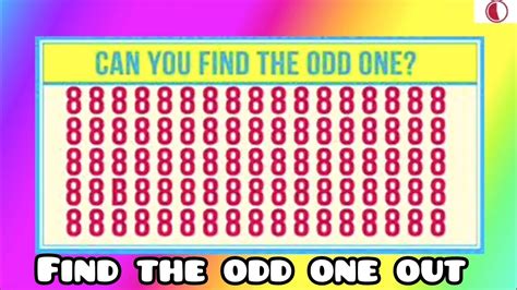 Challenging Odd One Out Puzzles If You Can Find Within 5 Second You