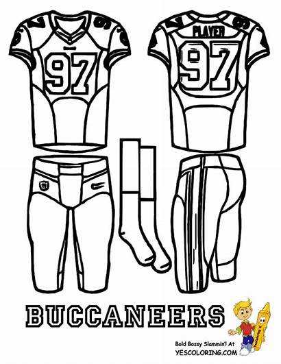 Coloring Uniform Buccaneers Tampa Bay Football Pages