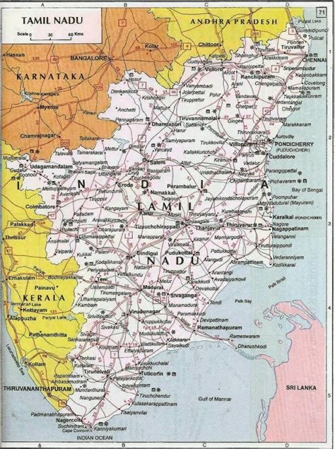 Kerala And Tamilnadu Map Tamil Nadu Map Of India Tourist Map Of Porn