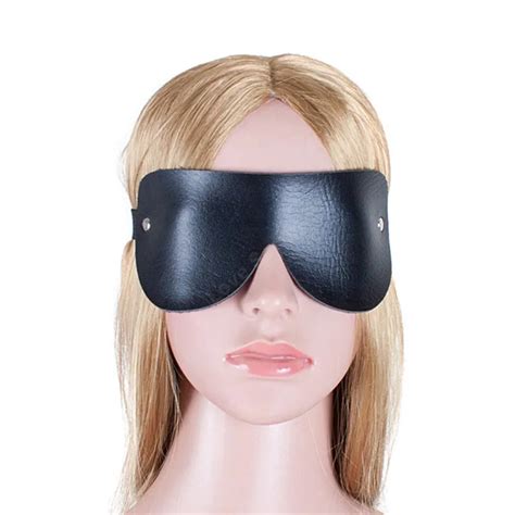 blindfold sexy eye mask patch bondage black leather mask sex party flirt sex toys for restraint