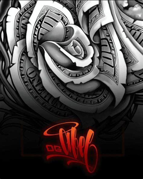 This is a large size tattoo design. Explore 3sweet Tattoos 3 Chicano Art And More Money Rose ...