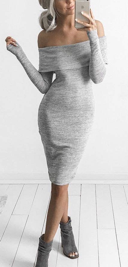 Women S Nsr Off The Shoulder Body Con Sweater Dress Fashion Classy Outfits Pretty Dresses