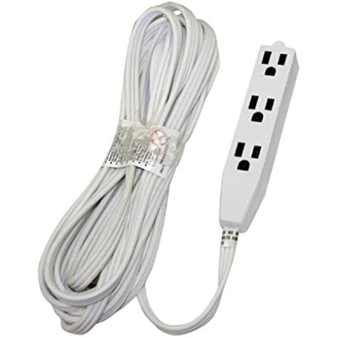 Extension Cords Heavy Duty 3 Outlet Grounded Indoor Home Office