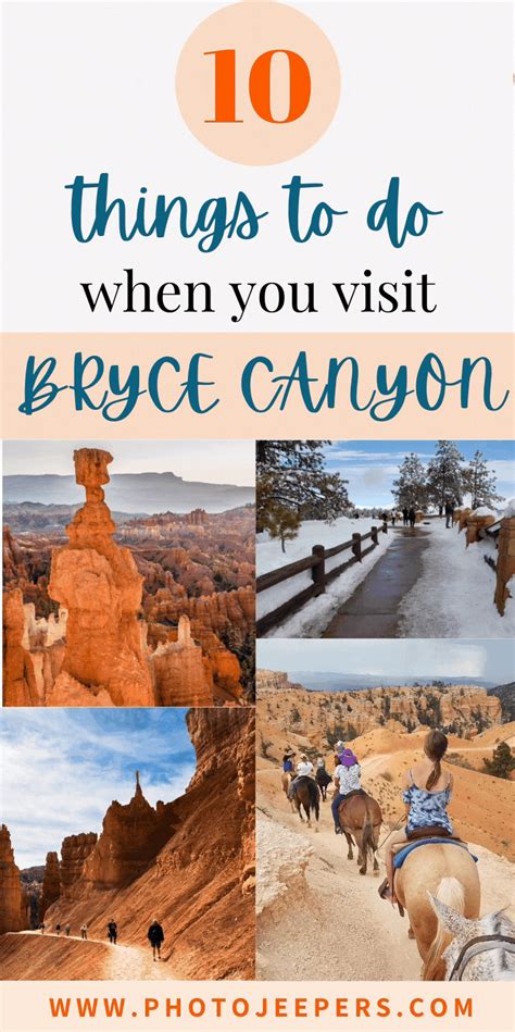 List Of Fun Things To Do At Bryce Canyon National Park Bryce Canyon