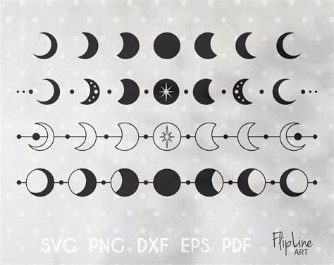 Moon Phase Svg Floral Moon Svg Celestial Svg File For Cricut Boho