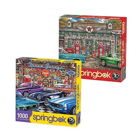 Springbok Classic Cars 1000 Piece 2 Pack Jigsaw Puzzles Bed Bath