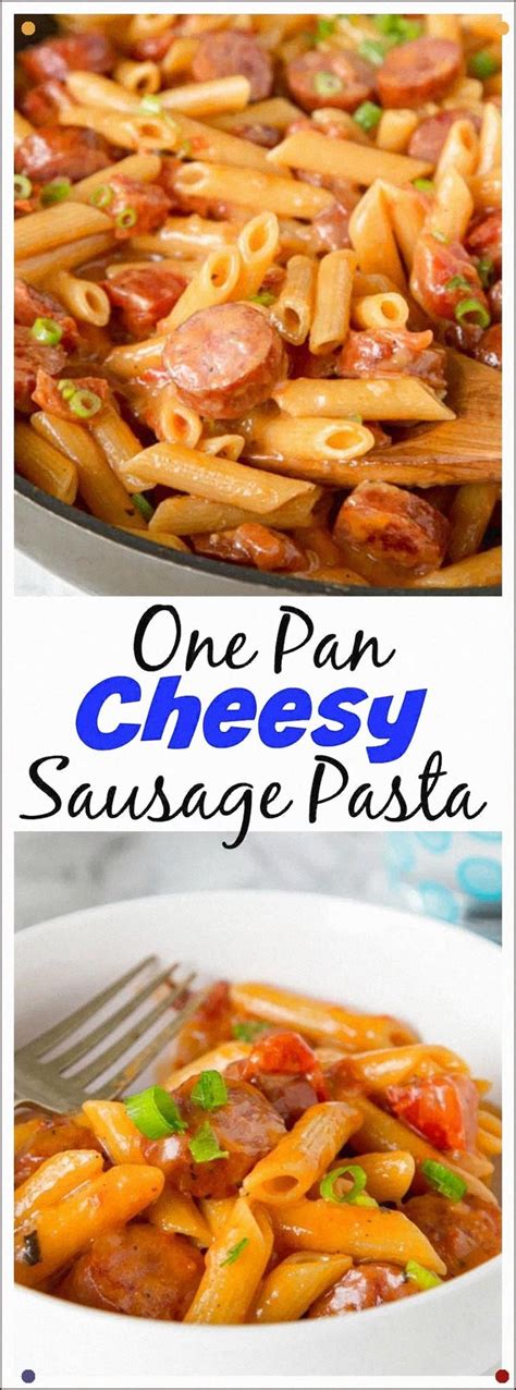 Simmer the pasta till tender, about 10 minutes. One Pan Cheesy Sausage Pasta Get Dinner On The Table With ...