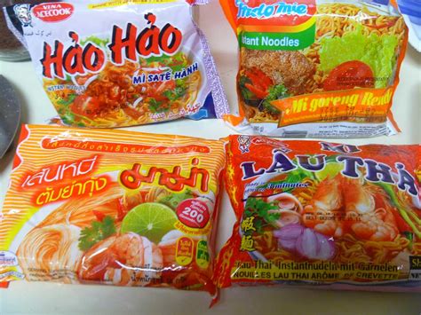 Thicker noodles means that noodle texture is more important. Ramen Noodle Packages | Steve Wertz | Flickr