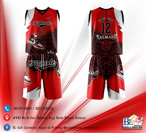 Customized Full Sublimation Basketball Jersey Red Black Lazada Ph