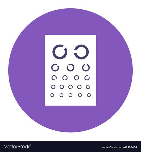 Eye Test Chart With Multiple Rows Of Letters Vector Image