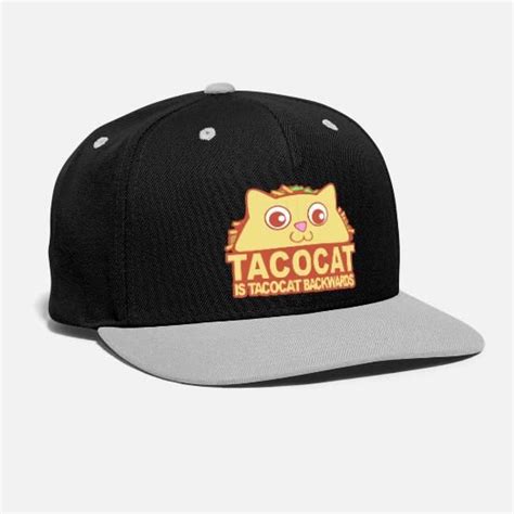 Tacocat Backwards Snapback Cap Spreadshirt Taco Cat Snapback Cap