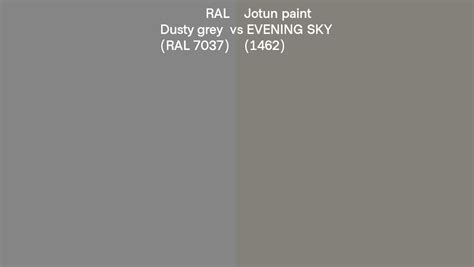 RAL Dusty Grey RAL 7037 Vs Jotun Paint EVENING SKY 1462 Side By