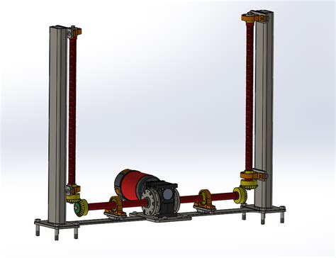 【工程机械】蜗轮箱齿轮电动机升降机3d数模图纸 Solidworks21设计 附stepsolidworks 仿真秀干货文章