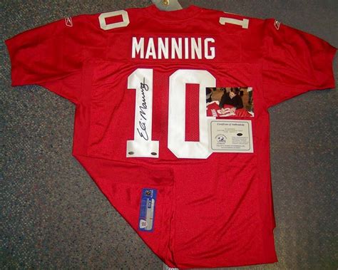 Eli Manning Autographed New York Giants Red Jersey