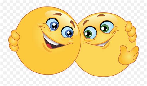 Hugging Friends Emoji Decalemoticon For Hugs Free Emoji Png Images