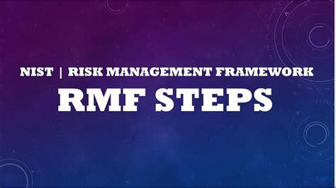 Nist Risk Management Framework Rmfunderstanding The Rmf Steps Youtube