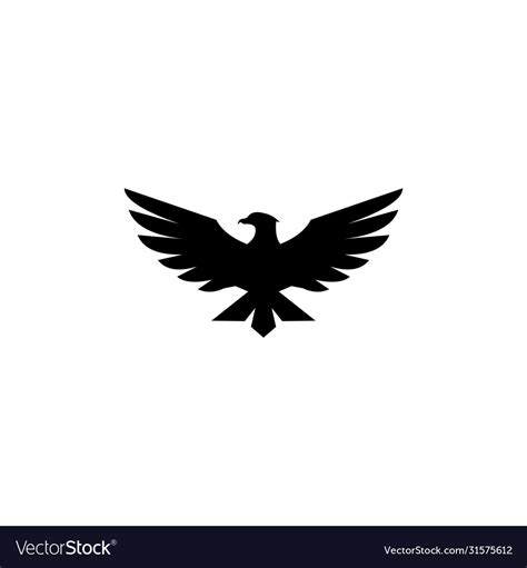 Falcon Eagle Bird Logo Template Icon Royalty Free Vector