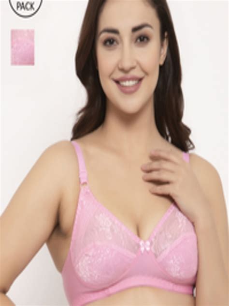 Buy Gracit Pack Of 2 Self Design Non Wired Non Padded Everyday Bras Bra For Women 12445522