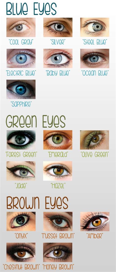 3 Facts About Eye Color Genetics Eye Color Chart Eye Color Chart Pin By Michelle Gomez On