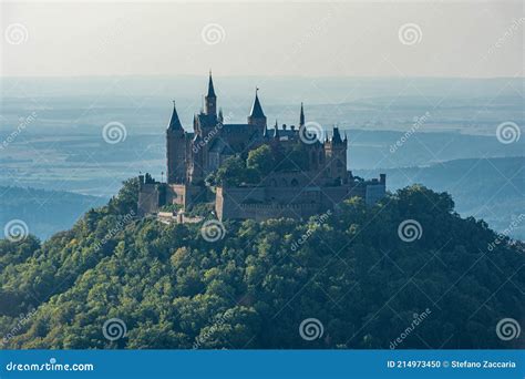 Aerial View Of Famous Hohenzollern Castle Ancestral Seat Of The