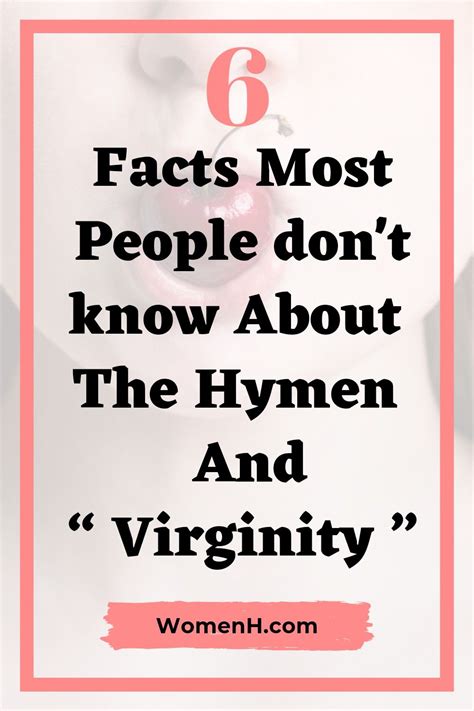 6 Facts Most People Dont Know About The Hymen And Virginity In 2022