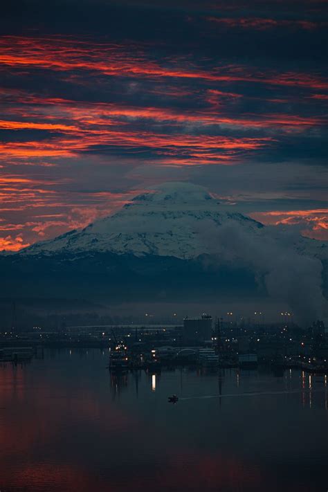 Mt Rainier With Port Of Tacoma By Erick Ramirez Photography Instagram