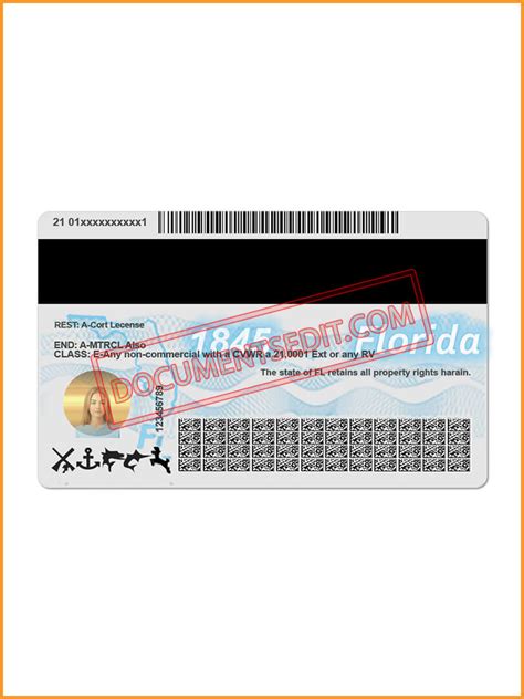 New Florida Drivers License Psd Template Documents Edit