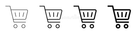 Set Of Carts Shopping Carts Shopping In The Store Vector