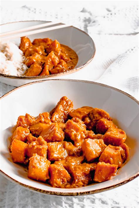 sweet potato korean curry recipe vegan main or side hint of helen