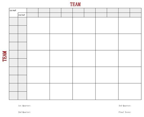 Free Printable Football Pool