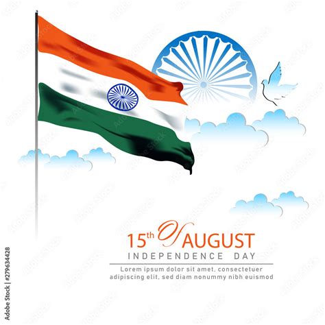 Indian Independence Day 15 August Conceptbanner And Poster Vector Stock Vector Adobe Stock