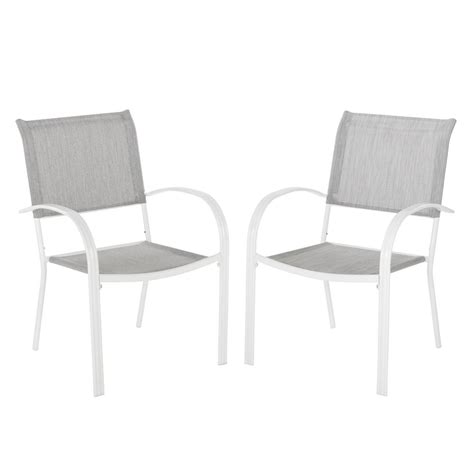 Shop vintage commercial stackable chairs from industry west! Hampton Bay Mix and Match White Stackable Sling Outdoor ...