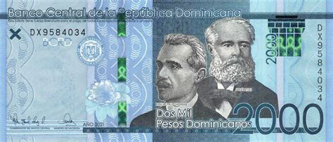 dominican republic new sig date 2021 2 000 peso dominicano note b732c confirmed banknotenews