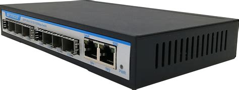 High Reliability Fiber Optic Switch 8 Port Gigabit Sfp 10 100