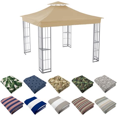 The outdoor patio store replacement canopy in dark brown. Lowes 10x10 Garden Treasures Gazebo Replacement Canopy S-J ...