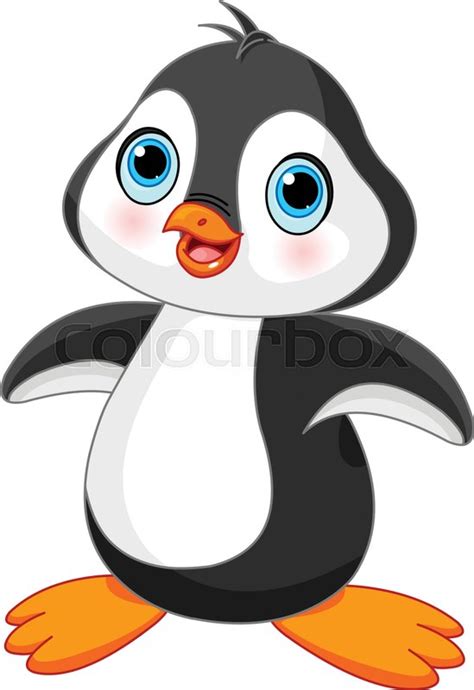 Illustration Of Cute Baby Penguin Stock Vector Colourbox